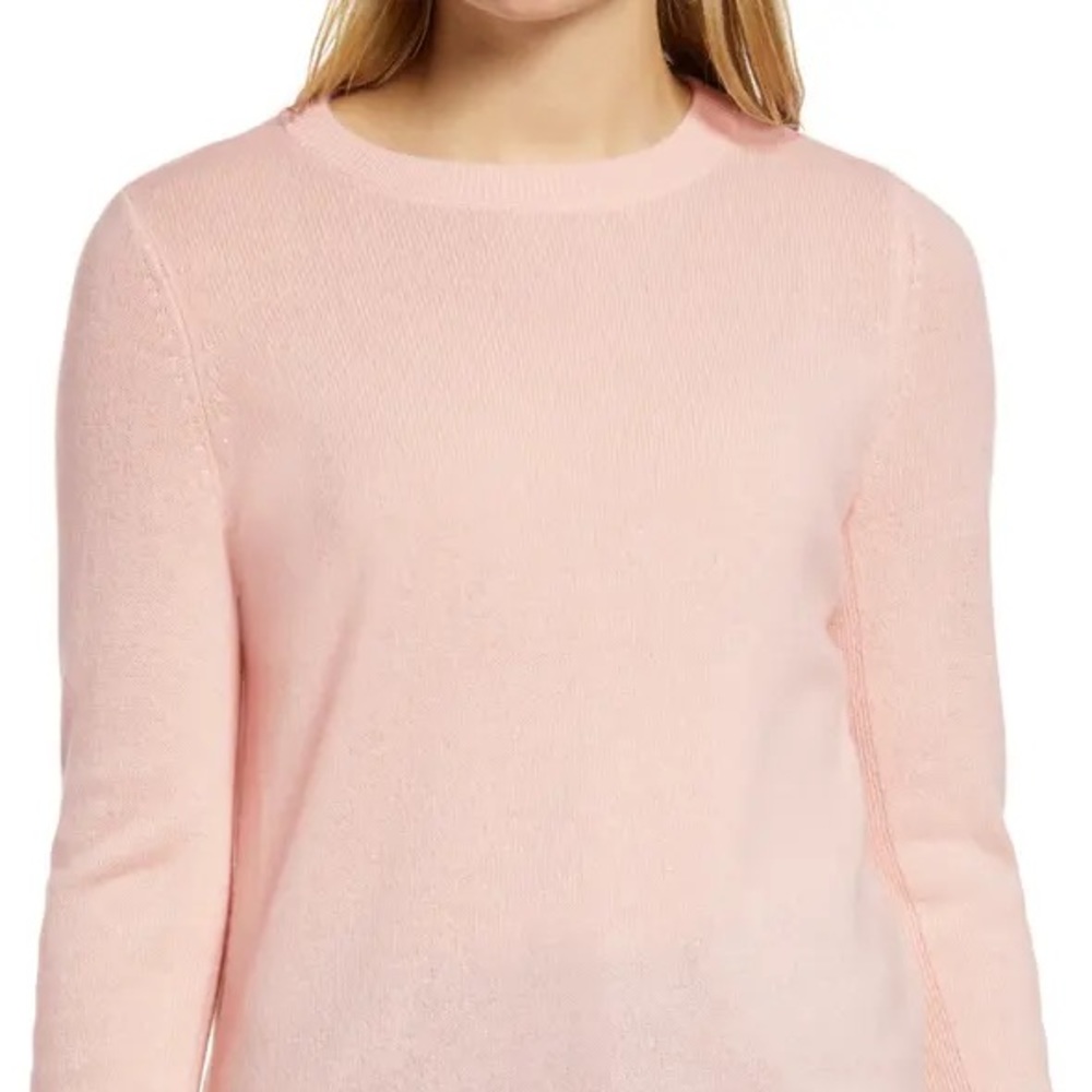 Pink Halogen Cashmere Crewneck Sweater